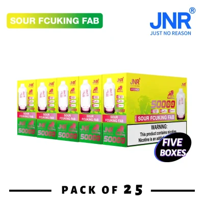 5 Box (25 pcs) Sour Fcuking Fab | JNR Lion King 50K Puffs Disposable Vape